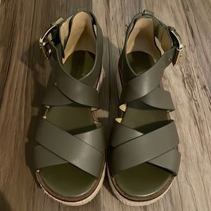 Michael Kors army green size 5 sandals